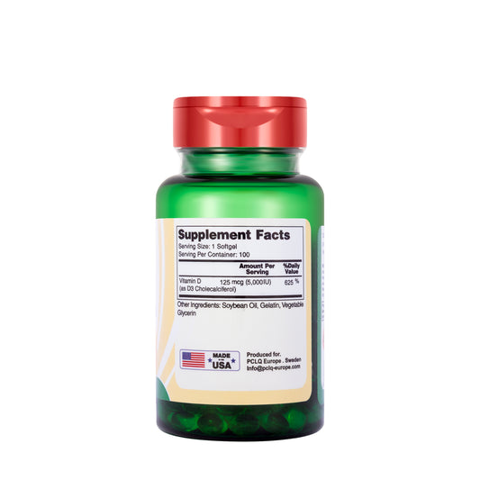 Human Essentials Vitamin D 5000 IU 100 Softgels