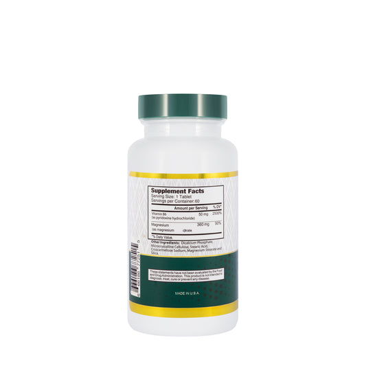 Best Magnesium + Vitamin B6 60 Capsules