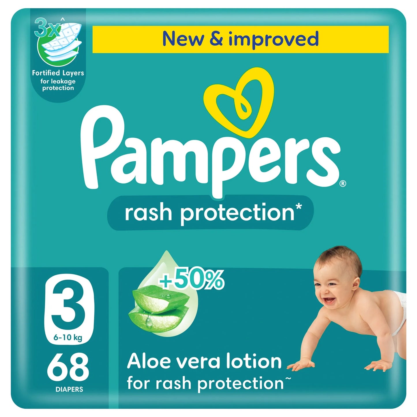 Pampers 3 New Rash Protection 68 Pieces