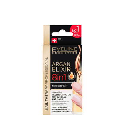 Eveline Argan Elixir 8 in1 Nail and Cuticle Oil 12 Ml