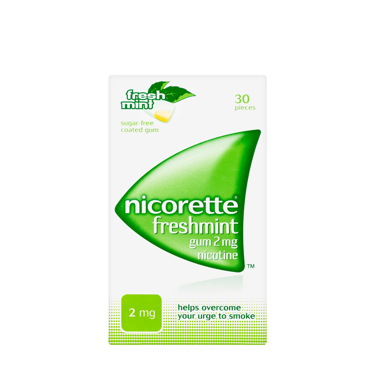 Nicorette Gum 2Mg Fresh Mint 30 Pieces