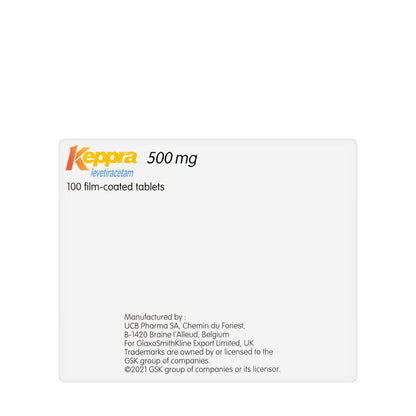 Keppra 500Mg 100 Tablets