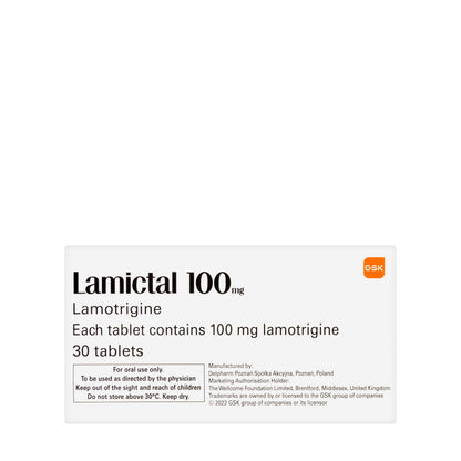 Lamictal 100Mg 30 Tablets