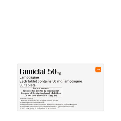 Lamictal 50Mg 30 Tablets