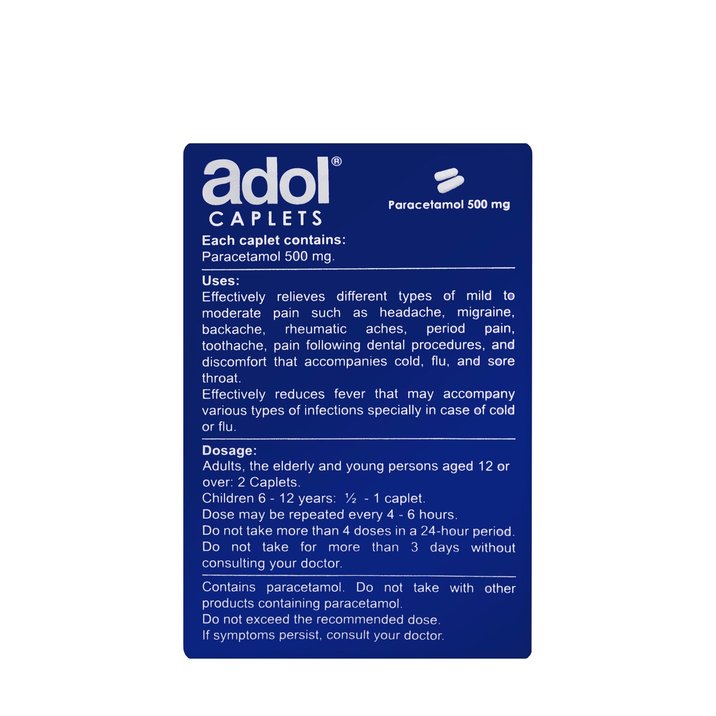 Adol 96 Caplets