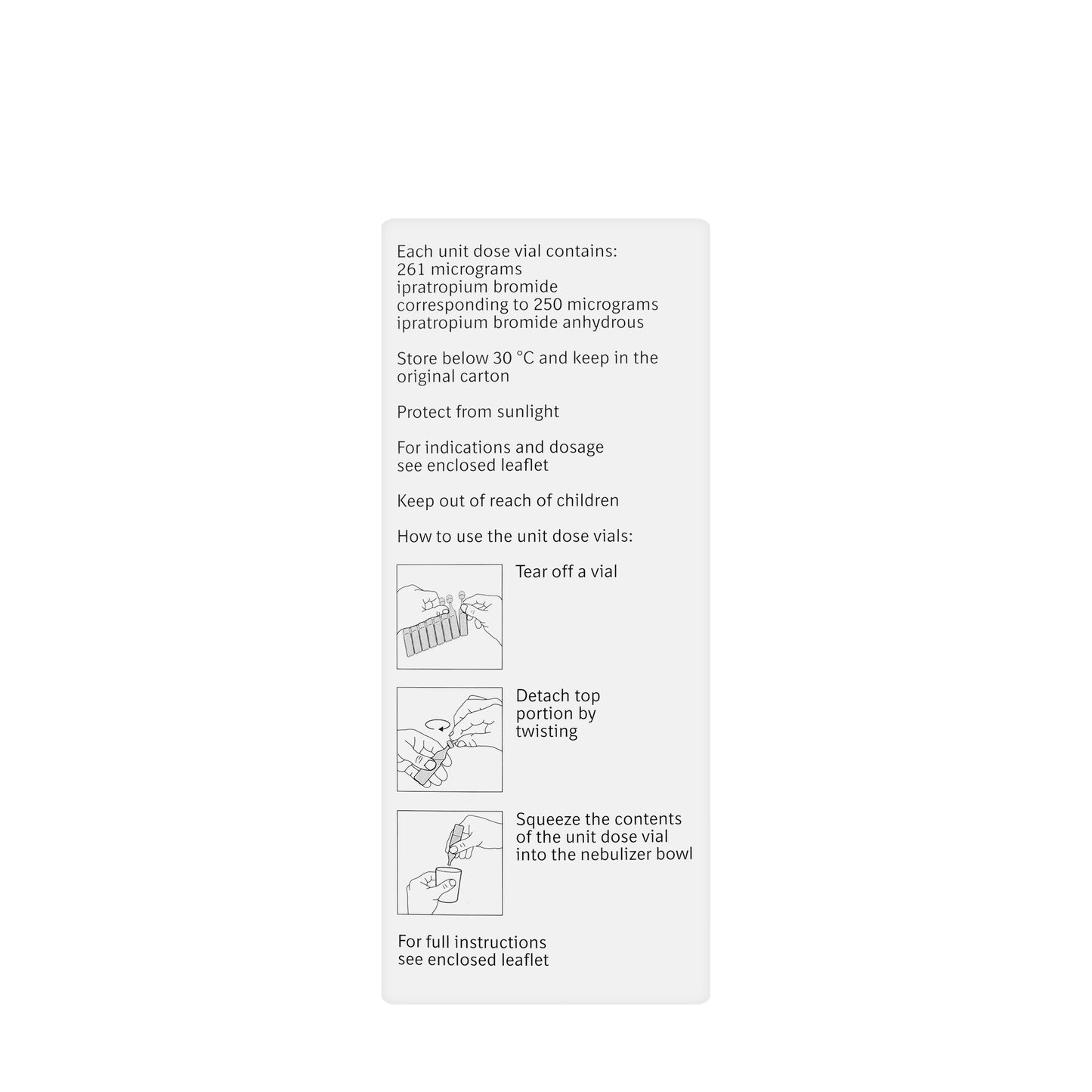 Atrovent 250Mcg 2Ml 20 Vials