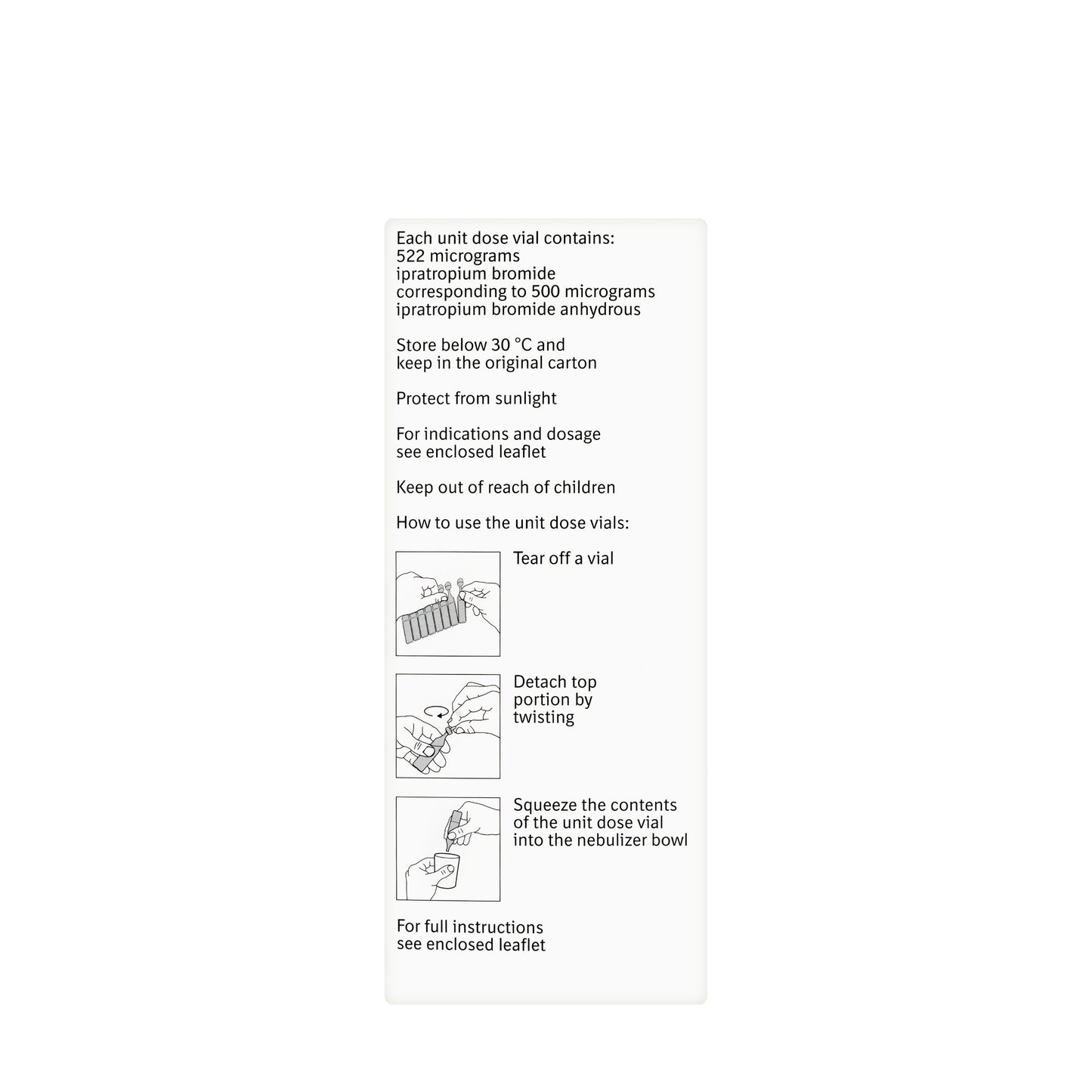 Atrovent 500Mcg Inhalation Solution 20 Vials