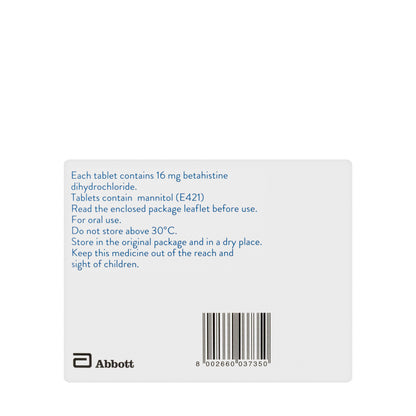Betaserc 16Mg 60Tablets
