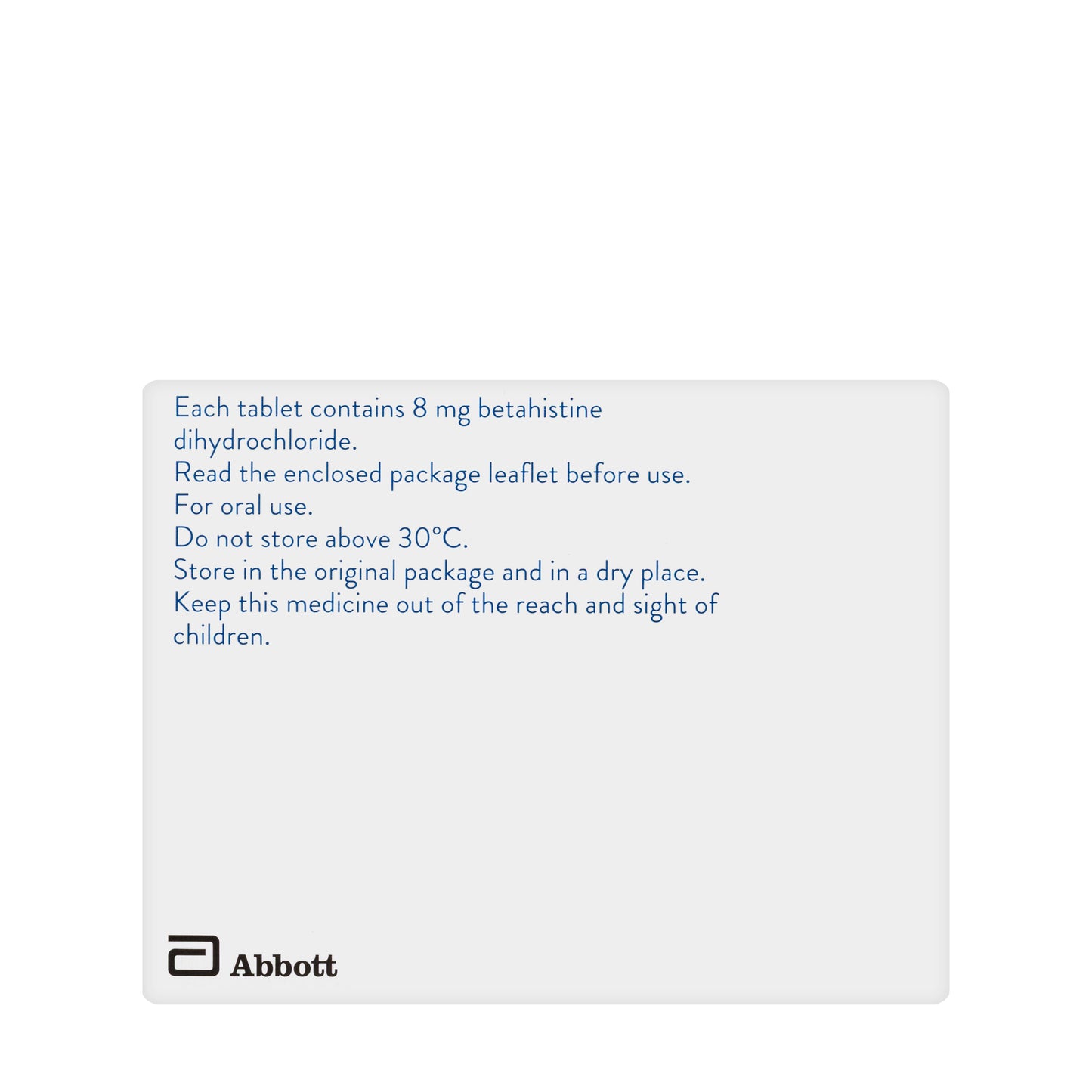 Betaserc 8Mg 100Tablets