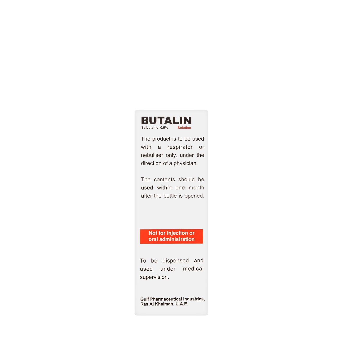 Butalin 0.5% Solution Nebulizer 20Ml