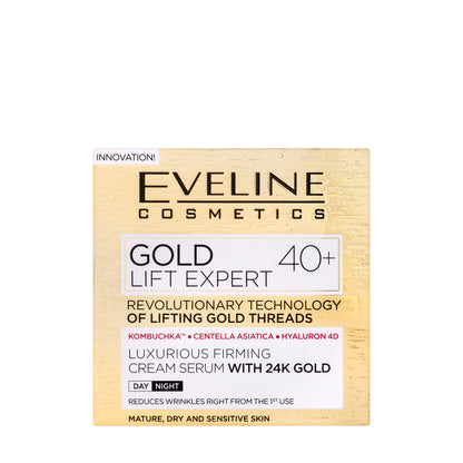 Eveline Gold Lift Expert 40+ Cream-Serum with 24K Gold Day and Night 50 Ml