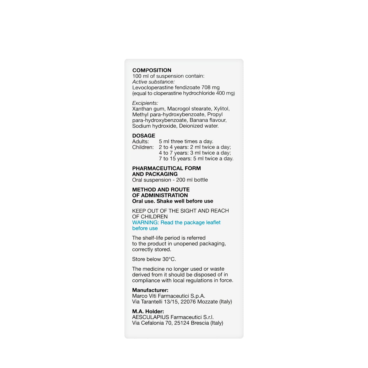 Privituss Cough Syrup 200Ml
