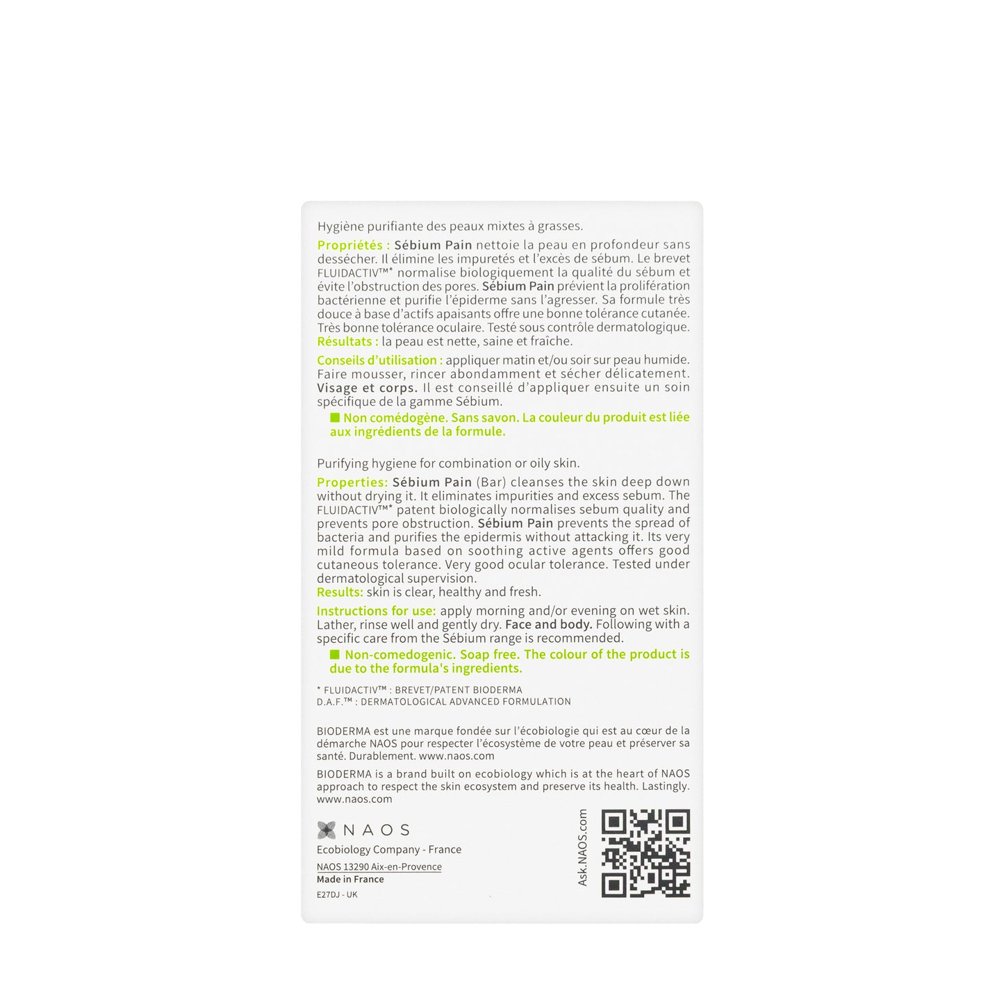Bioderma Sébium Pain Cleansing Bar 100 Gm
