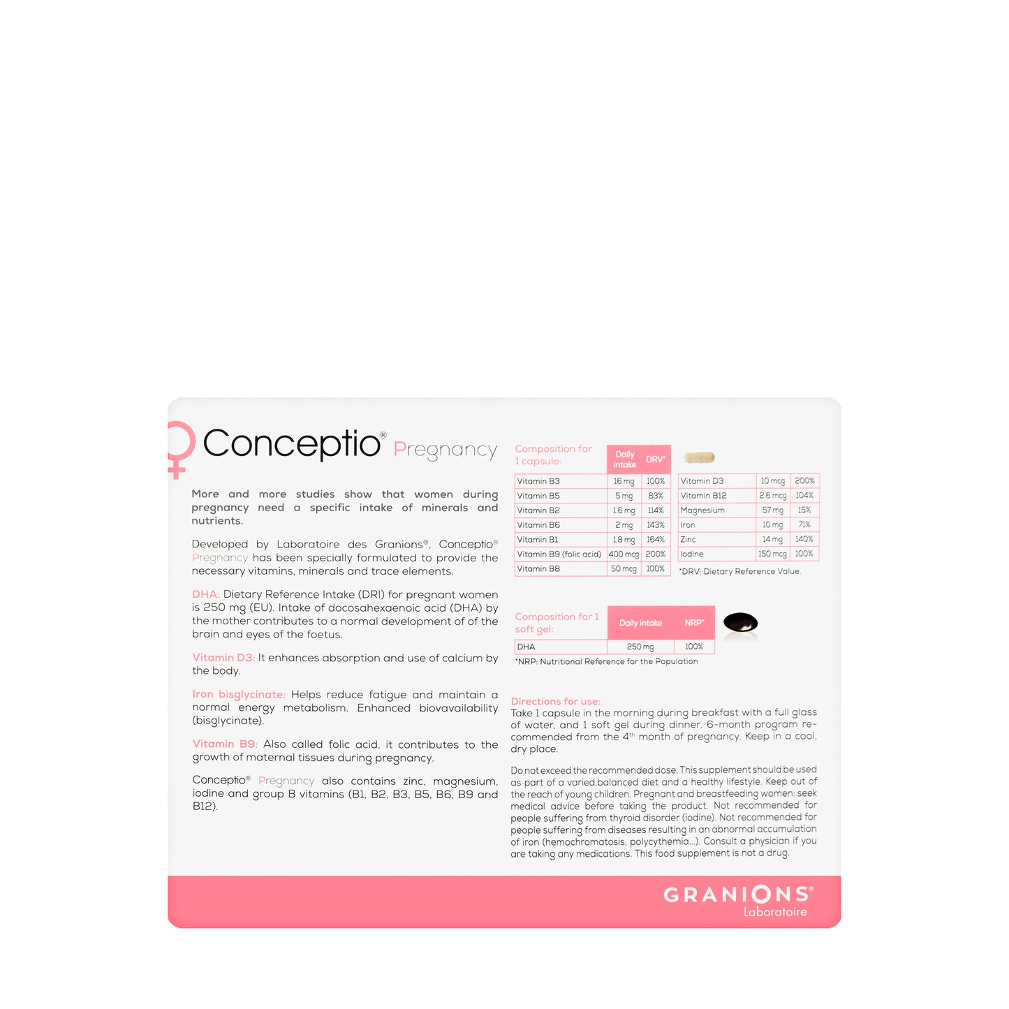 Conceptio Pregnancy 30 Days 30 Capsules+30Softgels