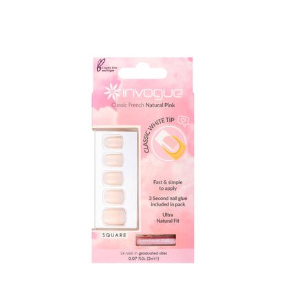 Invogue Classic French Nails Natural Pink (Square) 221