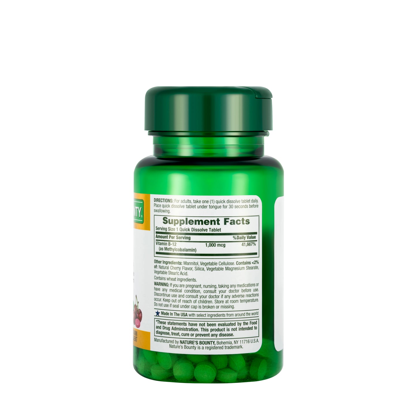 Nature's Bounty B-12 1000mcg 60 Quick Dissolve Tablets