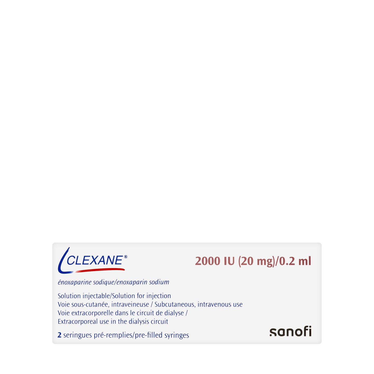 Clexane 20Mg/0.2Ml 2 Syringes