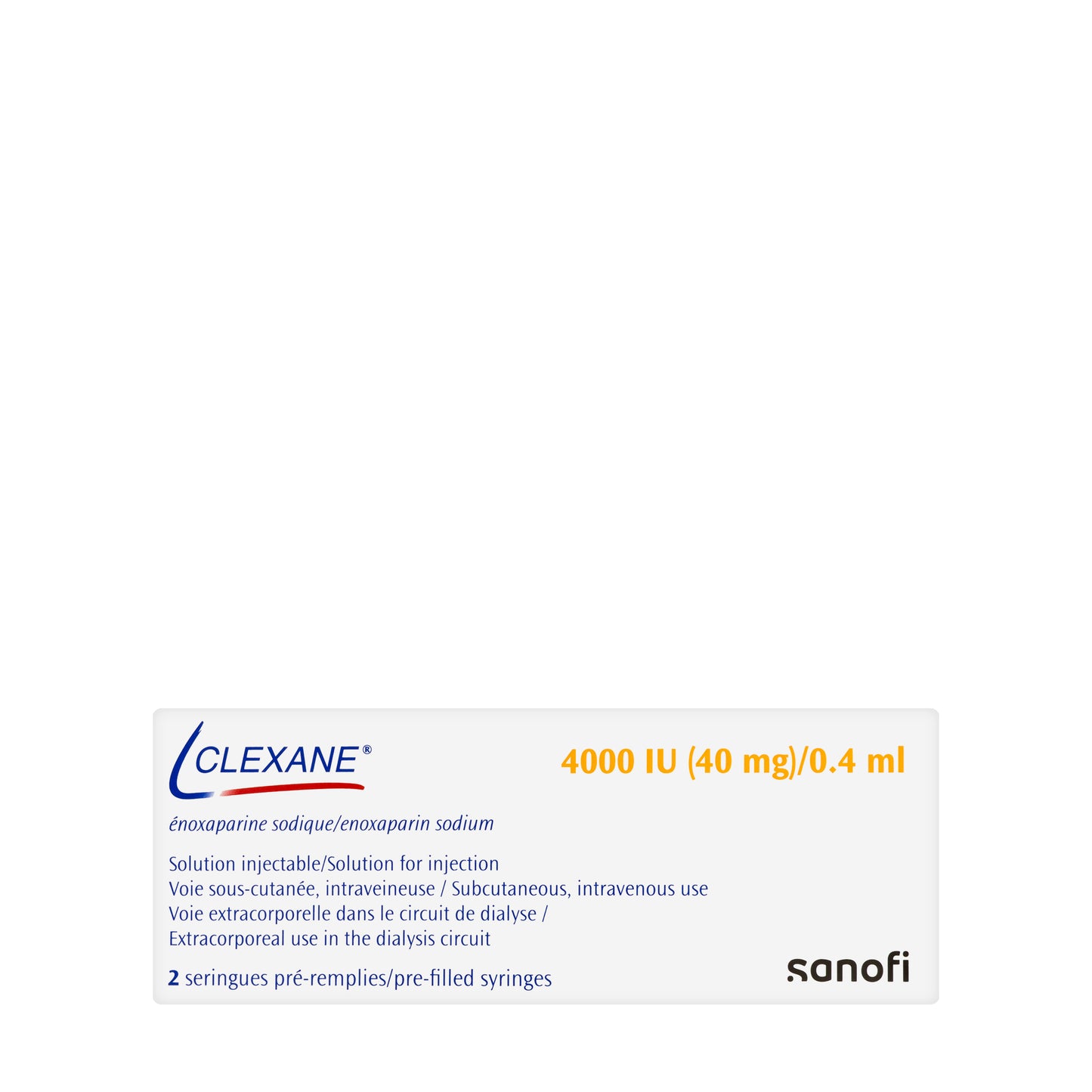 Clexane 40Mg/0.4Ml 2 Syringes