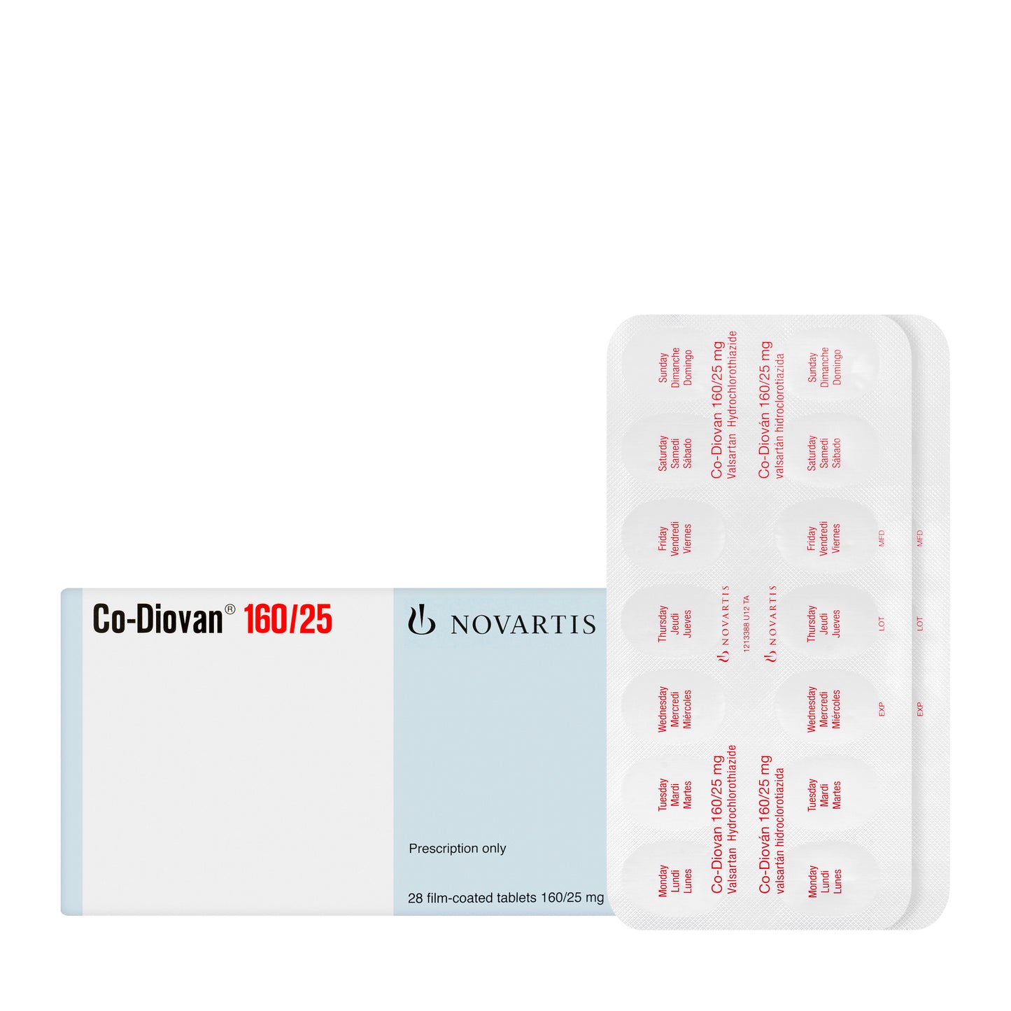 Co-Diovan 160/25Mg 28 Tablets