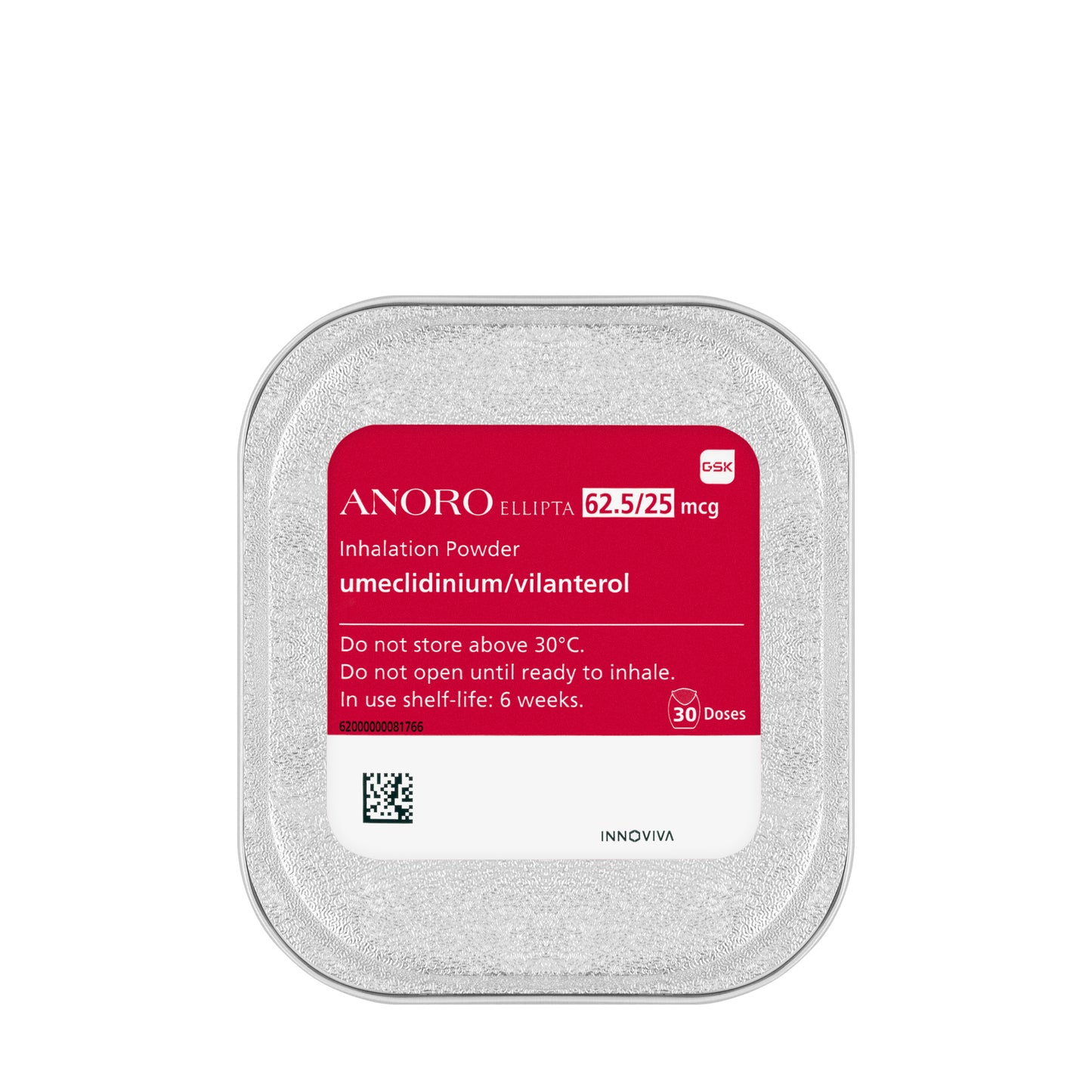 Anoro Ellipta 62.5/25Mcg Inhalation 30 Doses