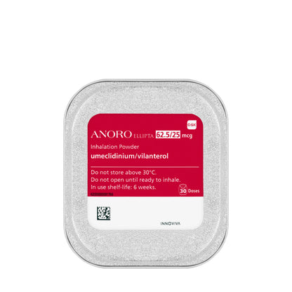 Anoro Ellipta 62.5/25Mcg Inhalation 30 Doses
