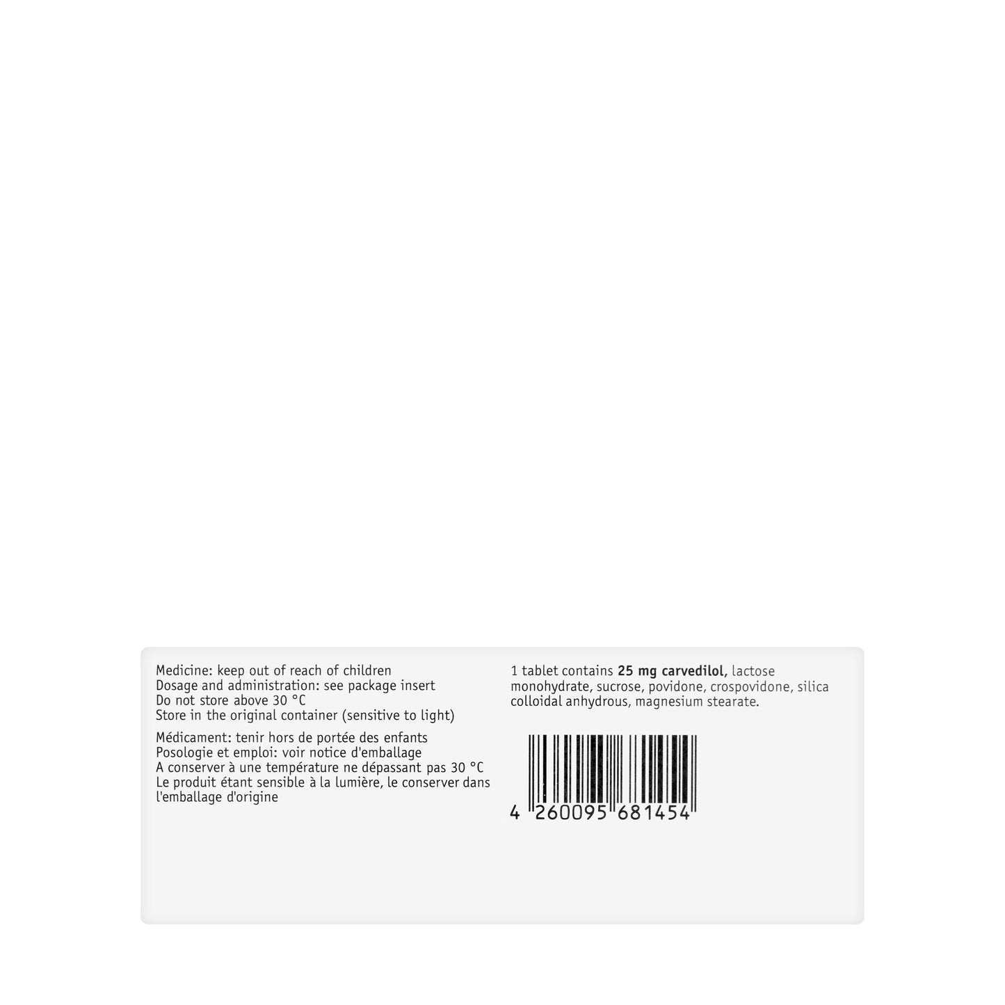 Dilatrend 25Mg 30 Tablets