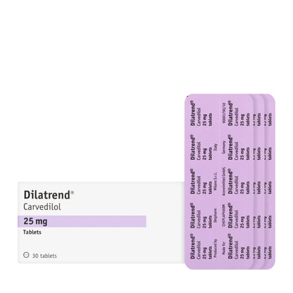Dilatrend 25Mg 30 Tablets