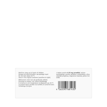 Dilatrend 6.25Mg 30 Tablets