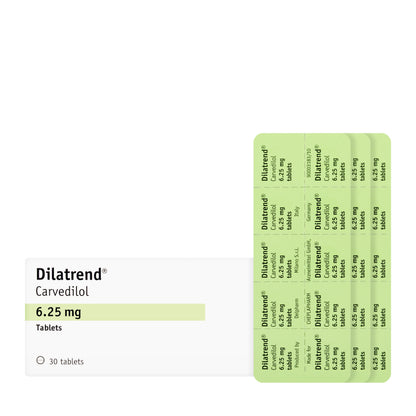 Dilatrend 6.25Mg 30 Tablets
