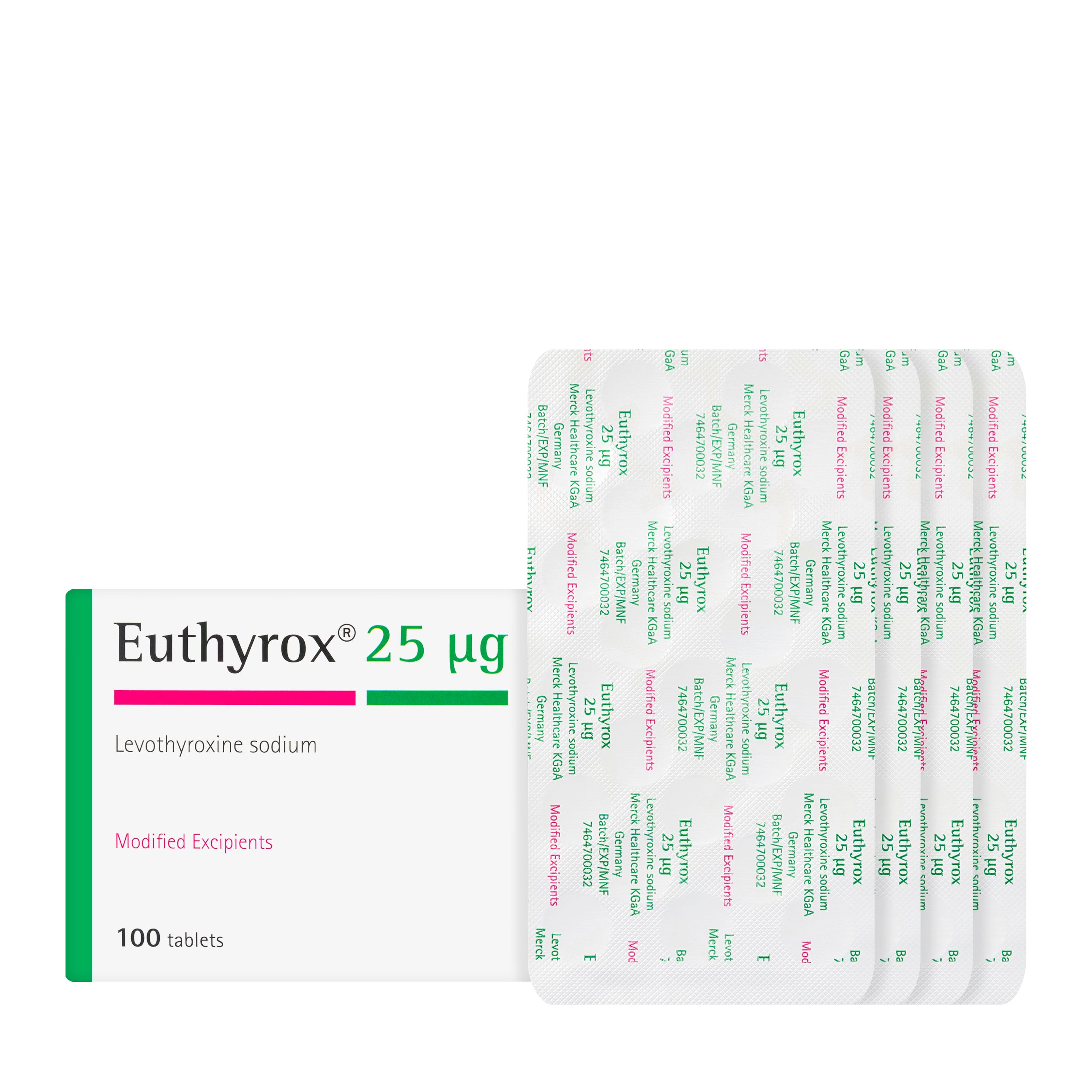 Euthyrox  25Mcg 100 Tablets