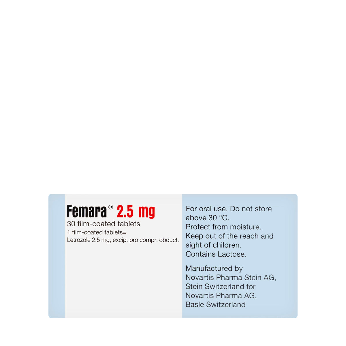 Femara 2.5Mg 30 Tablets