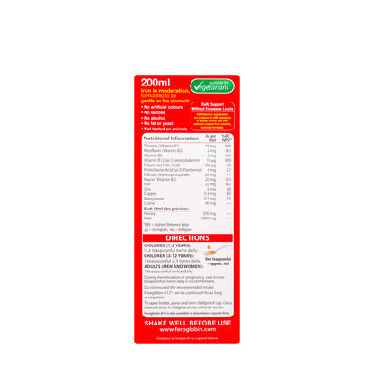 Vitabiotics Feroglobin Syrup 200 Ml