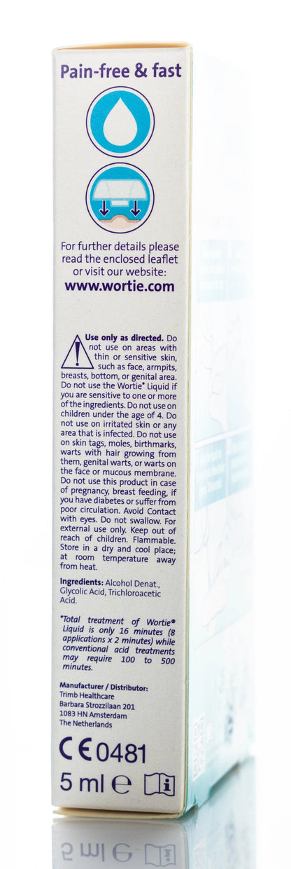 Wortie Liquid Wart & Verruca Remover 5 Ml with 18 Plasters
