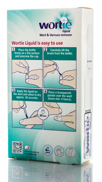 Wortie Liquid Wart & Verruca Remover 5 Ml with 18 Plasters