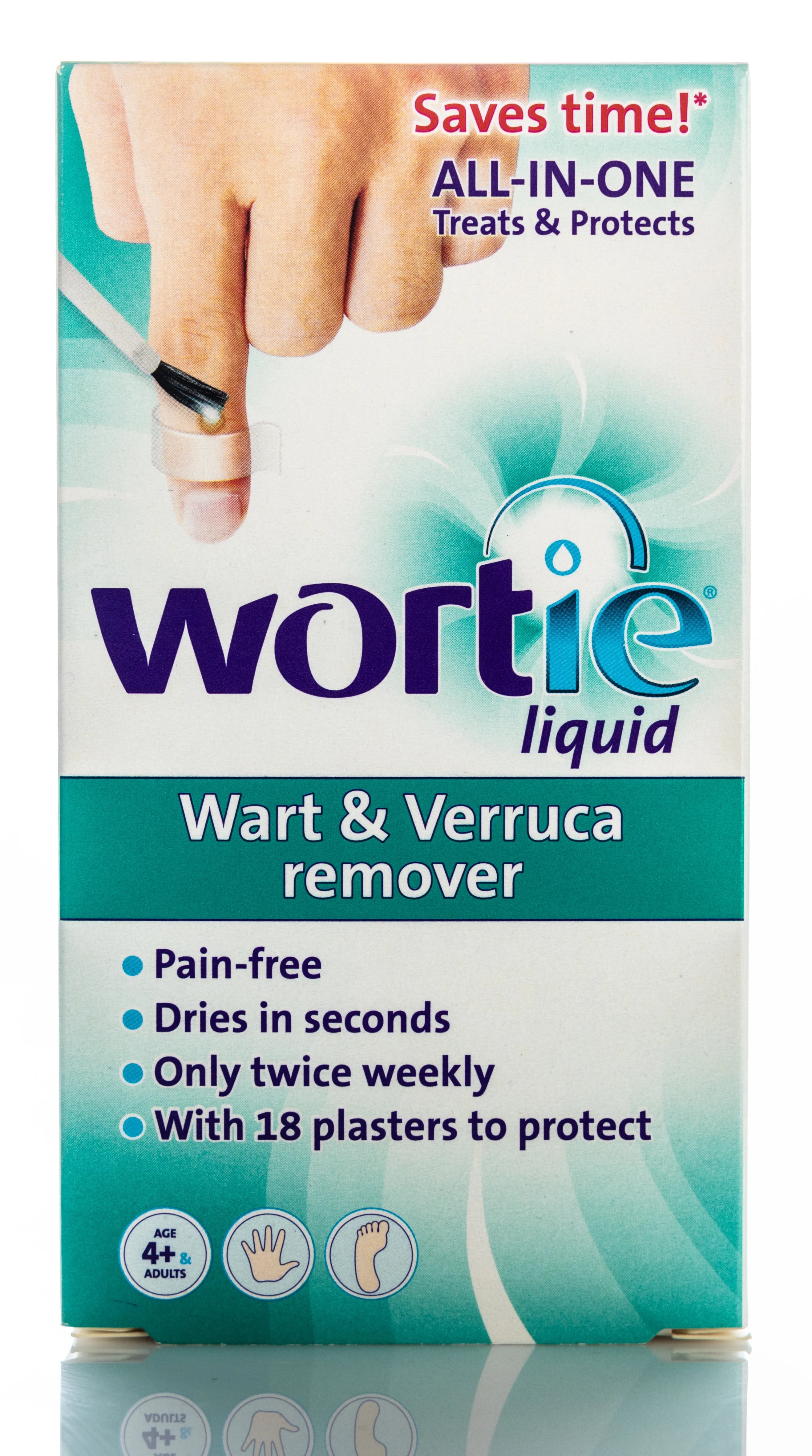 Wortie Liquid Wart & Verruca Remover 5 Ml with 18 Plasters