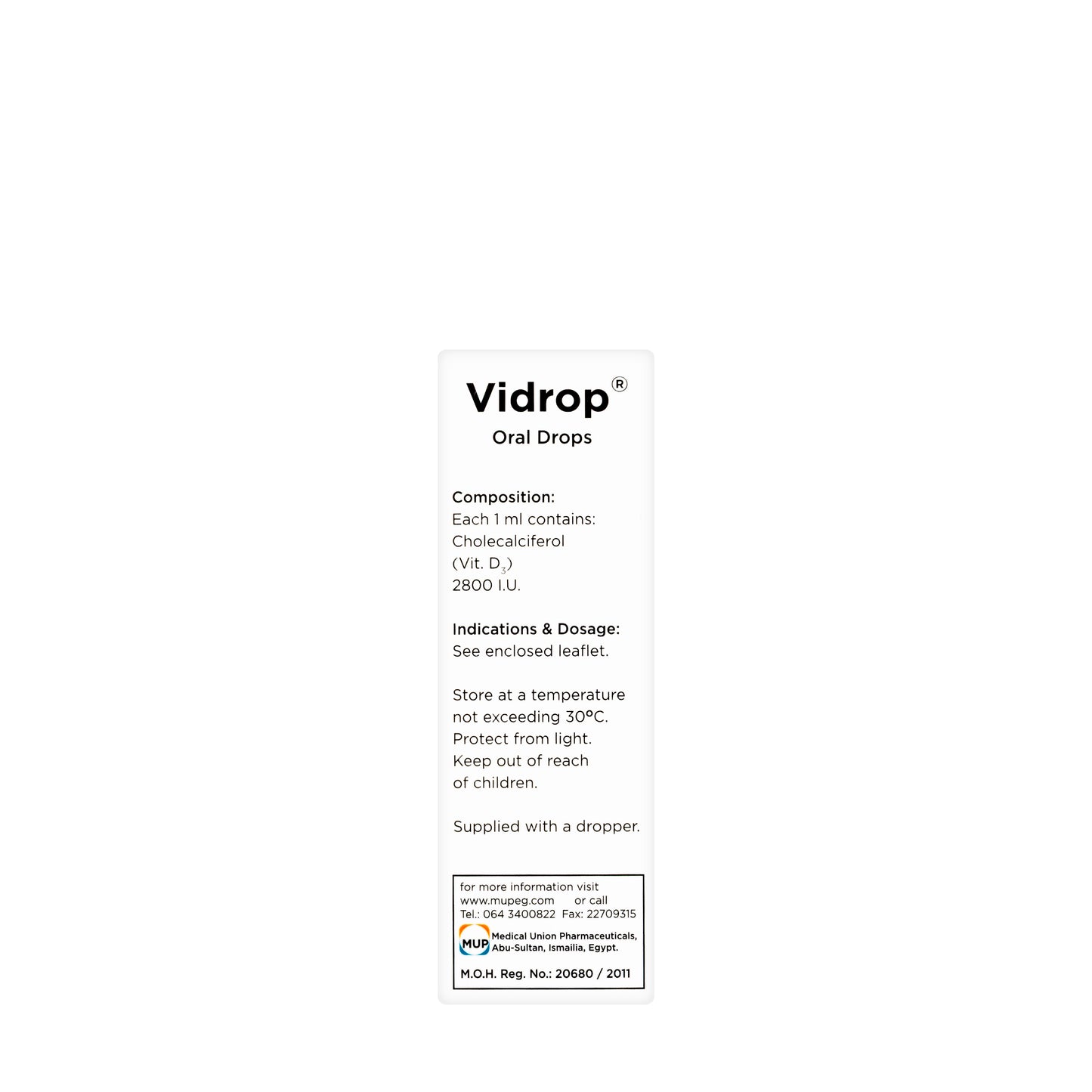 Vidrop Vitamin-D3 2800 IU Oral Drops 15ml