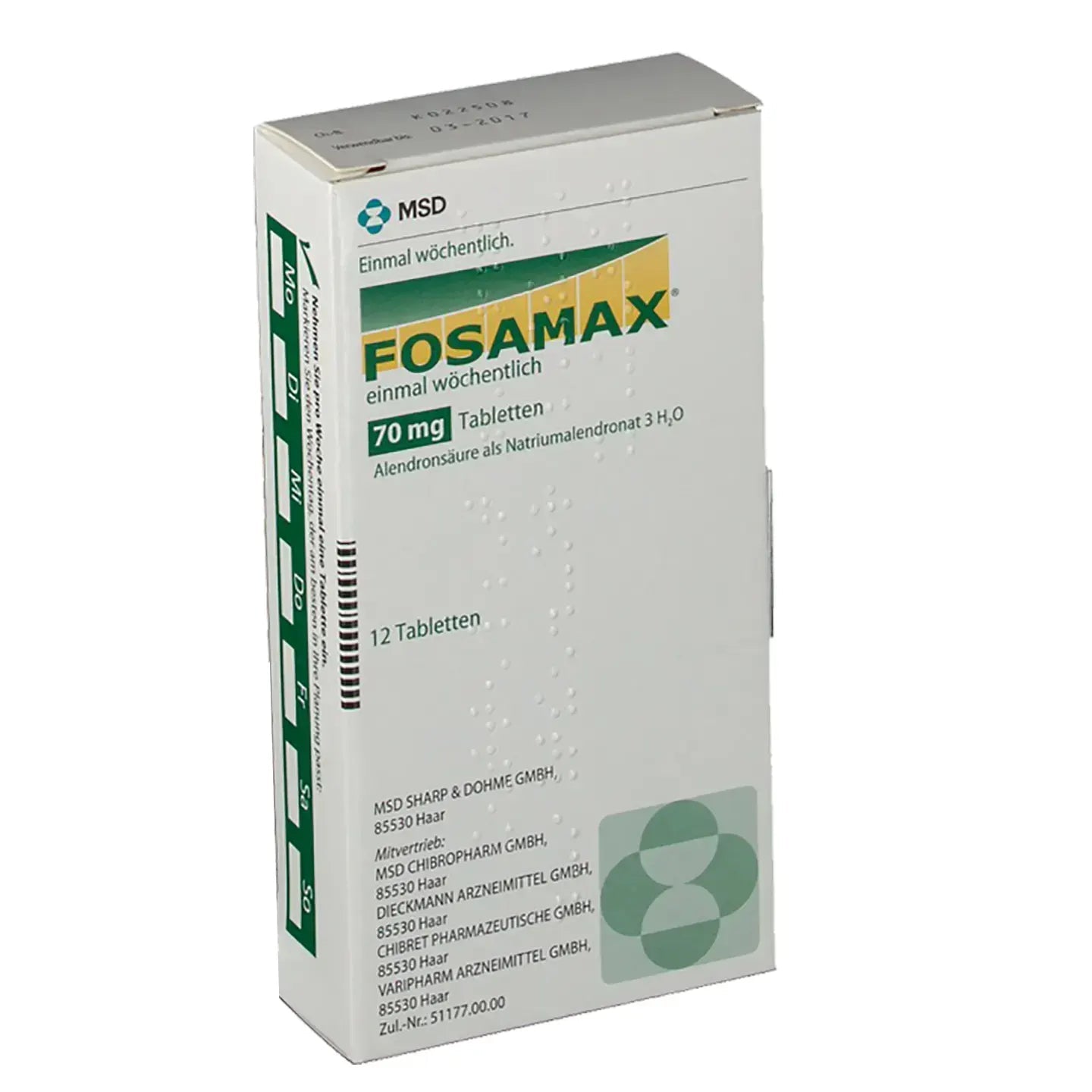 Fosamax Weekly 70Mg 4 Tablets