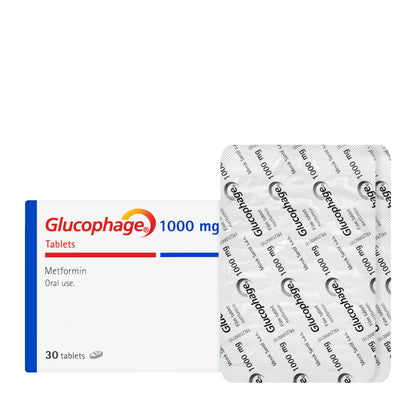Glucophage 1000Mg 30 Tablets