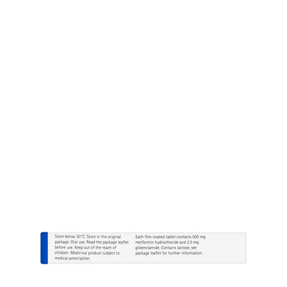 Glucovance 500/2.5Mg 30 Tablets