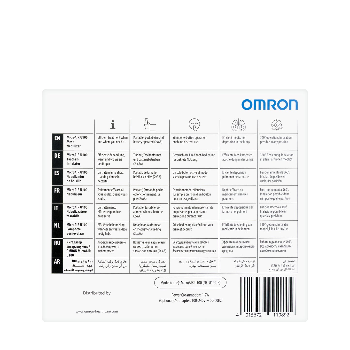 Omron Micro Air U100 Nebulizer