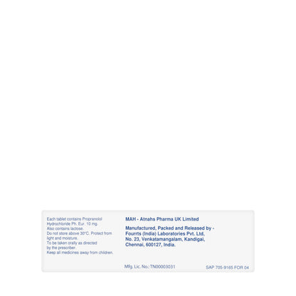 Inderal 10Mg 50 Tablets