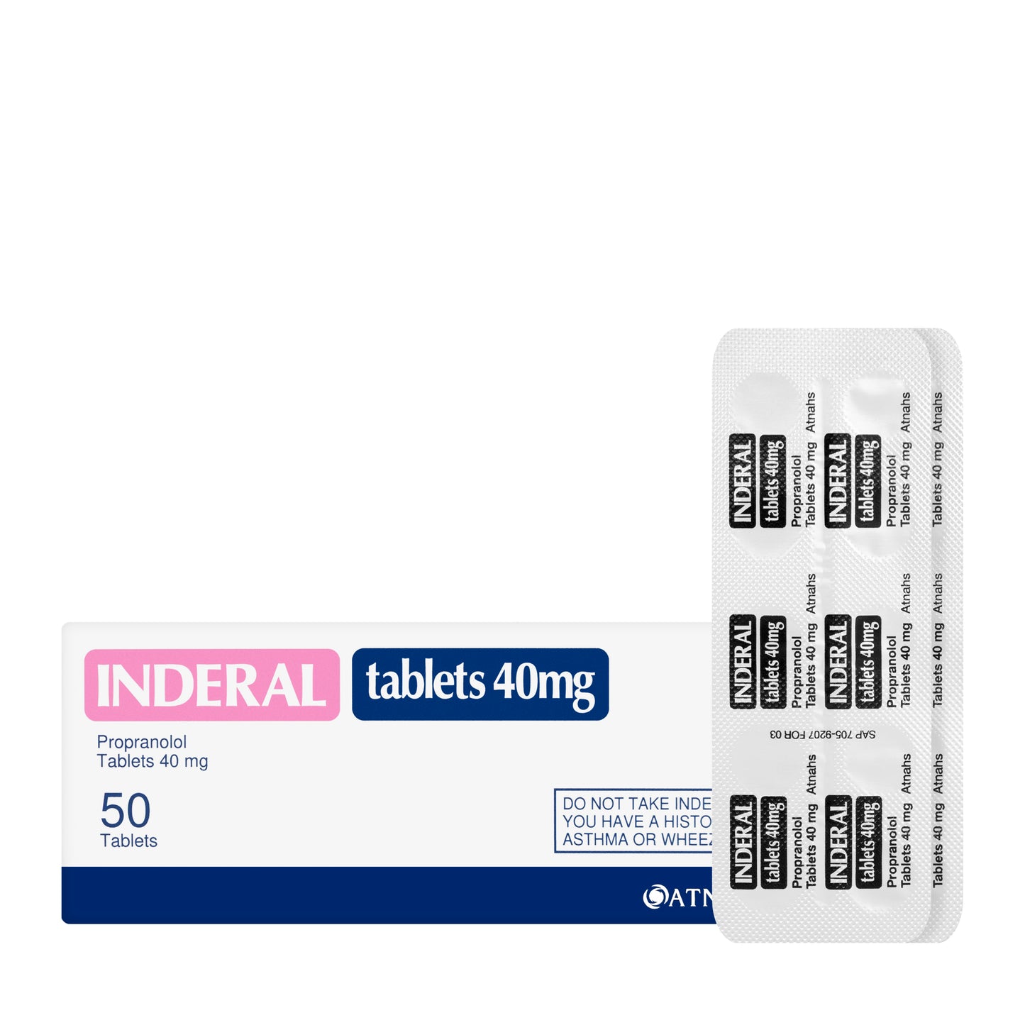 Inderal 40Mg 50 Tablets