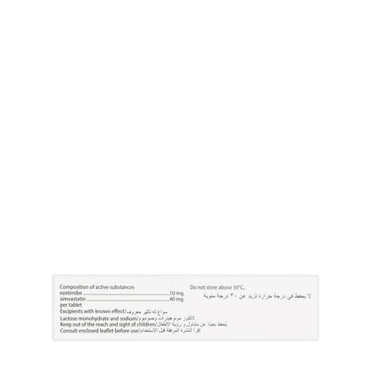 Inegy 10 Mg/40Mg 28 Tablets