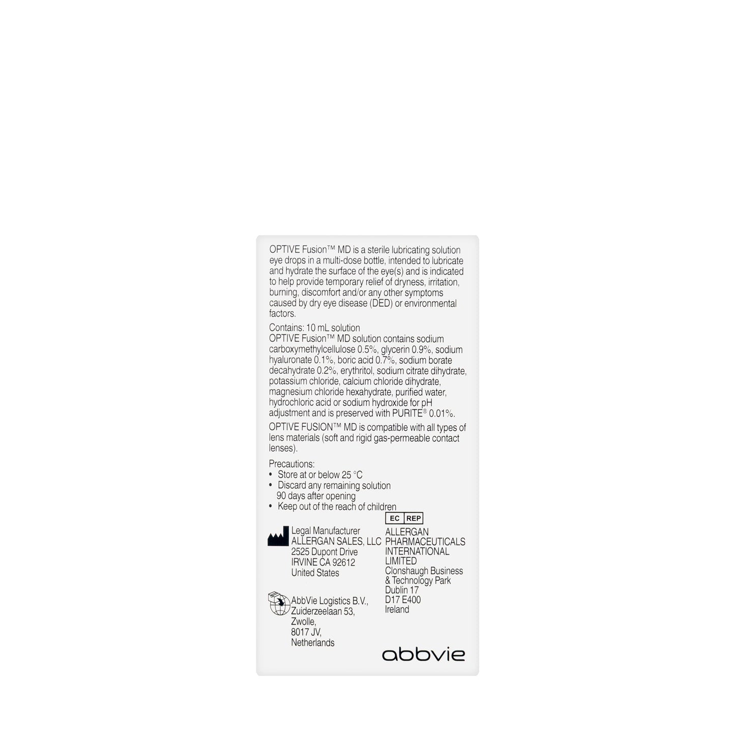 Optive Fusion Eye Drops 10Ml