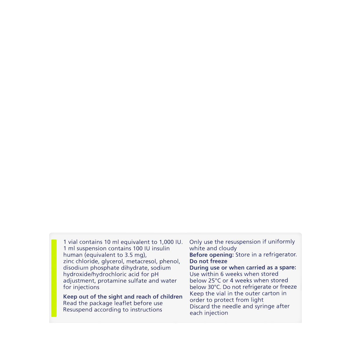 Insulatard Vial 10Ml