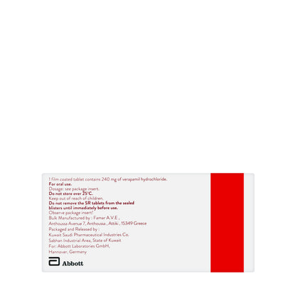 Isoptin Sr 240Mg 20 Tablets