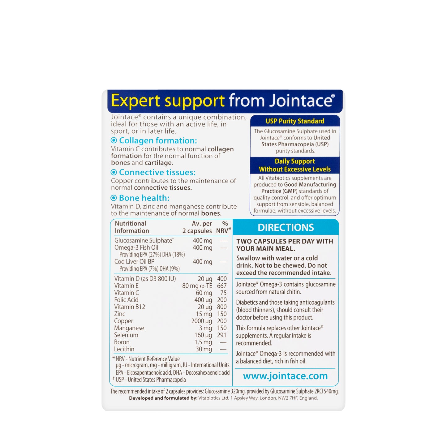 Vitabiotics Jointace Omega-3 30 Capsules