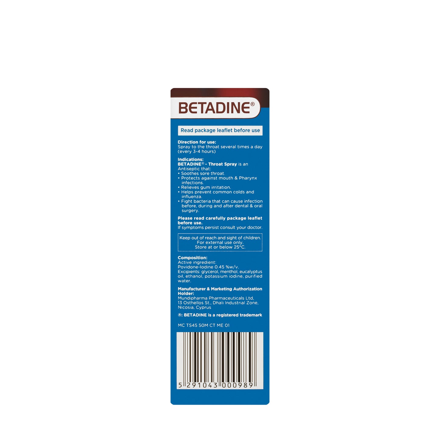 Betadine Throat Spray 50Ml