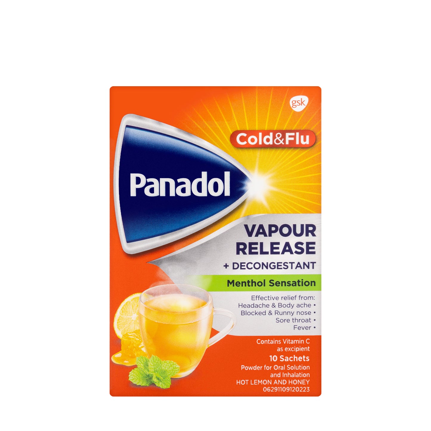 Panadol Cold & Flu Vapour+Decongestant 10 Sachets