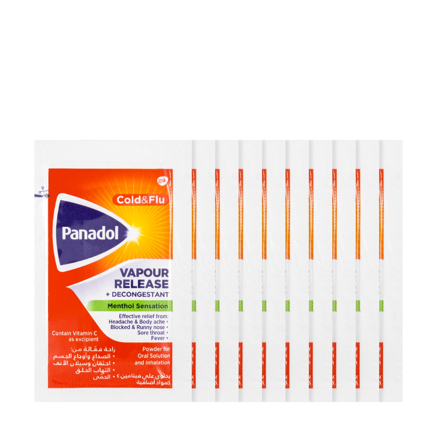 Panadol Cold & Flu Vapour+Decongestant 10 Sachets